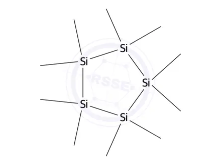Chemical structure of Cyclopentasilane,decamethyl-