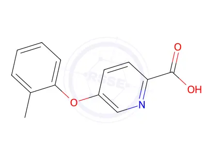 Chemical structure of 5-(2-methylphenoxy)pyridine-2-carboxylic acid