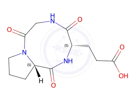 Chemical structure of 3-((3S,11aS)-1,4,7-Trioxodecahydro-1H-pyrrolo[1,2-a][1,4,7]triazonin-3-yl)propanoic Acid