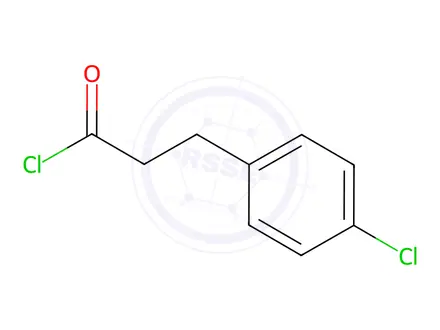 Chemical structure of 3-(4-chlorophenyl)propanoyl chloride