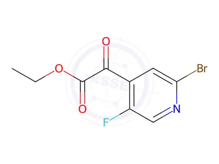 Chemical structure of ethyl 2-(2-bromo-5-fluoropyridin-4-yl)-2-oxoacetate