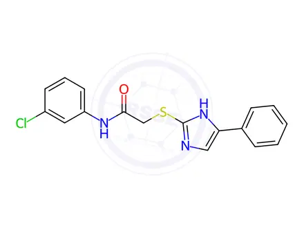 Chemical structure of N-(3-Chlorophenyl)-2-((4-phenyl-1H-imidazol-2-yl)thio)acetamide