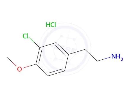 Chemical structure of 2-(3-Chloro-4-methoxyphenyl)ethylamine hydrochloride
