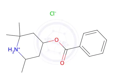 Chemical structure of 4-(Benzoyloxy)-2,2,6-trimethylpiperidin-1-ium chloride