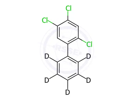 Chemical structure of 2,4,5-Trichlorobiphenyl-2',3',4',5',6'-d5