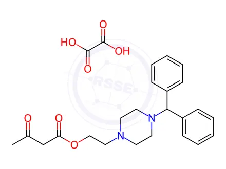 Chemical structure of 2-(4-Diphenylmethyl-1-piperazinyl)ethyl Acetoacetate Oxalate
