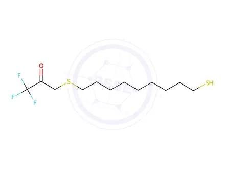 Chemical structure of 3-(9'-mercaptononylthio)-1,1,1,-trifluoropropan-2-one