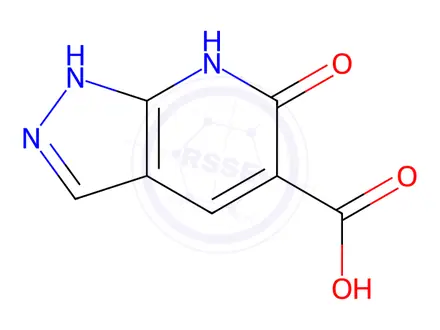 Chemical structure of 6-oxo-1,7-dihydropyrazolo[3,4-b]pyridine-5-carboxylic acid