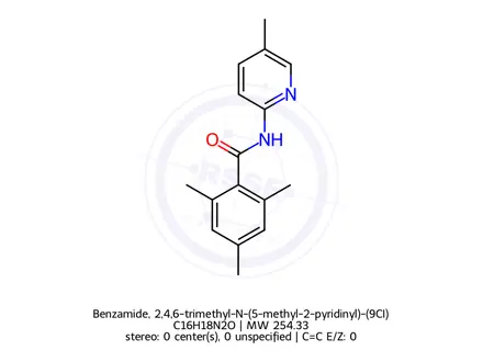 Chemical structure of Benzamide, 2,4,6-trimethyl-N-(5-methyl-2-pyridinyl)-(9CI)