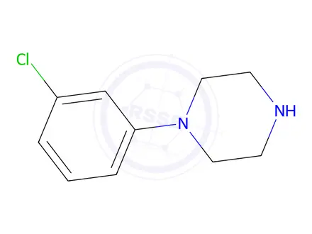 Chemical structure of 1-(3-Chlorophenyl)piperazine dihydrochloride