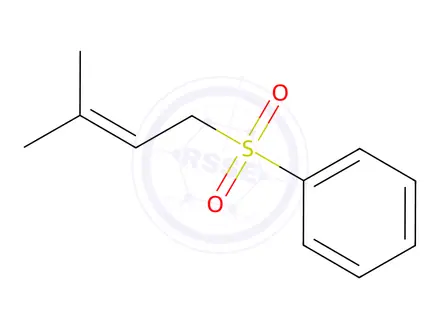 Chemical structure of Benzene, [(3-methyl-2-buten-1-yl)sulfonyl]-