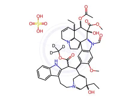 Chemical structure of Vincristine-D3 Sulfate