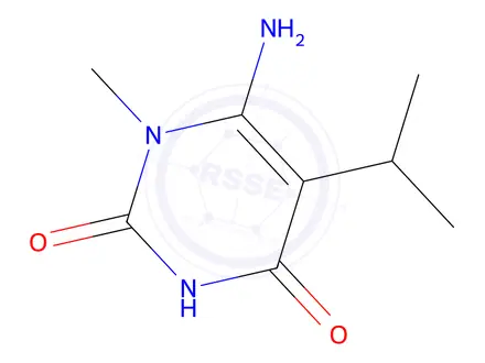 Chemical structure of 6-Amino-5-isopropyl-1-methylpyrimidine-2,4(1H,3H)-dione