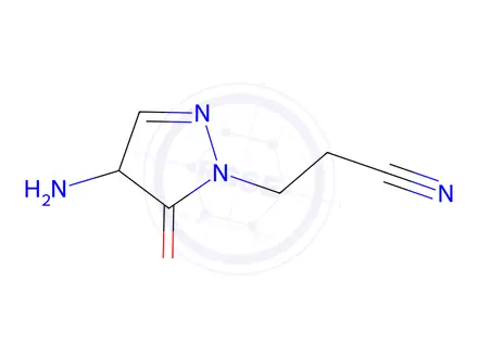 Chemical structure of 3-(4-Amino-5-oxo-4,5-dihydro-1H-pyrazol-1-yl)propanenitrile