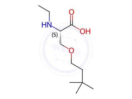 Chemical structure of O-(3,3-dimethylbutyl)-N-ethyl-L-serine