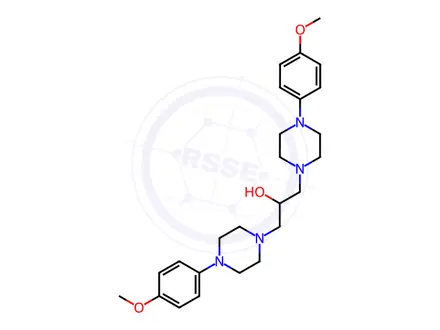 Chemical structure of 1,3-Bis[4-(p-methoxyphenyl)-1-piperazinyl]-2-propanol