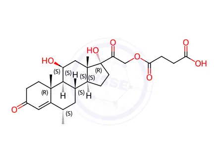 Chemical structure of Methylprednisolone Hydrogen Succinate EP Impurity D