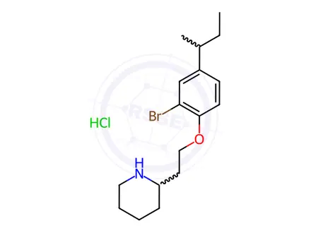 Chemical structure of 2-{2-[2-Bromo-4-(sec-butyl)phenoxy]-ethyl}piperidine hydrochloride