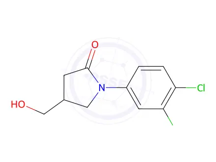 Chemical structure of 2-Pyrrolidinone, 1-(3,4-dichlorophenyl)-4-(hydroxymethyl)-
