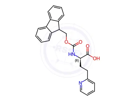Chemical structure of Fmoc-(R)-2-Amino-4-(pyridin-2-yl)butanoic acid