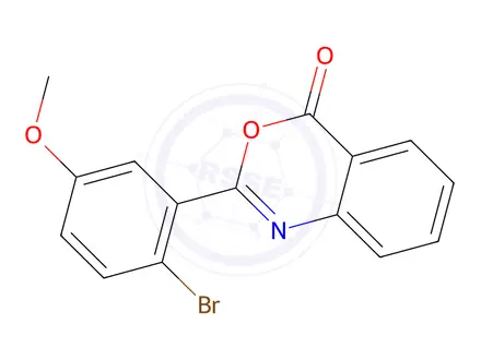 Chemical structure of 2-(2-Bromo-5-methoxyphenyl)-4H-benzo[d][1,3]oxazin-4-one