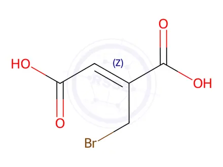 Chemical structure of bromomesaconic acid