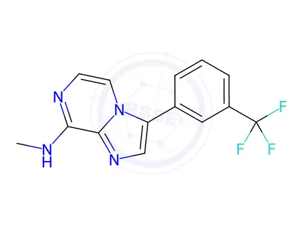 Chemical structure of N-Methyl-3-(3-(trifluoromethyl)phenyl)imidazo[1,2-a]pyrazin-8-amine