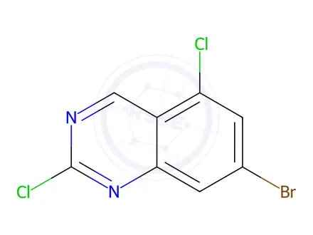 Chemical structure of Quinazoline, 7-bromo-2,5-dichloro-