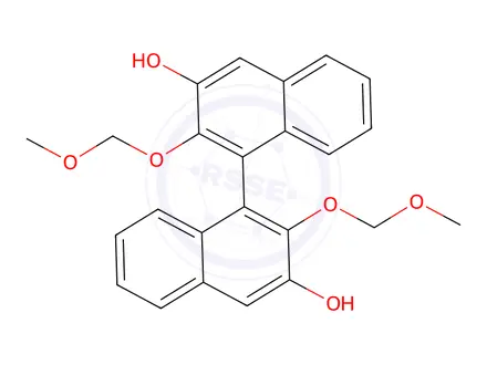 Chemical structure of (1R)-2,2'-Bis(methoxymethoxy)[1,1'-binaphthalene]-3,3'-diol