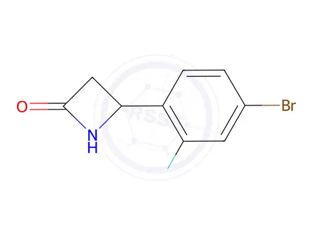 Chemical structure of 4-(4-Bromo-2-fluorophenyl)azetidin-2-one