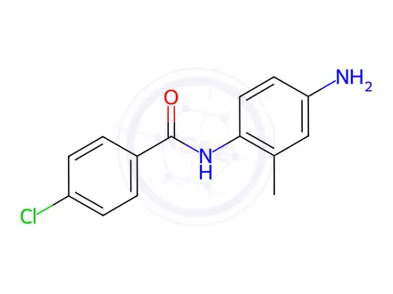 Chemical structure of N-(4-amino-2-methylphenyl)-4-chlorobenzamide
