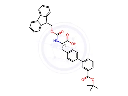 Chemical structure of Fmoc-(S)-3-(3-(tert-butoxycarbonyl)biphenyl-4-yl)-alanine