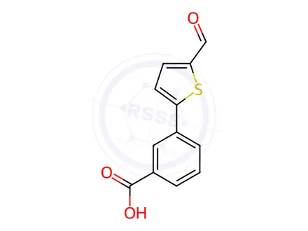 Chemical structure of 3-(5-Formyl-2-thienyl)benzoic Acid