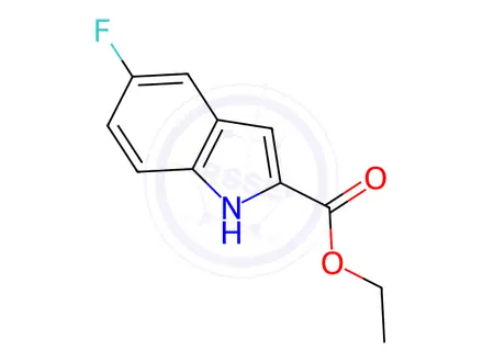 Chemical structure of Ethyl 5-fluoro-1H-indole-2-carboxylate