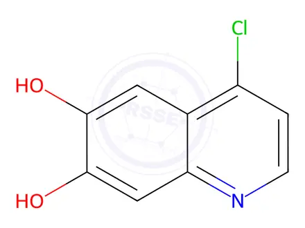 Chemical structure of 4-Chloro-6,7-dihydroxyquinoline