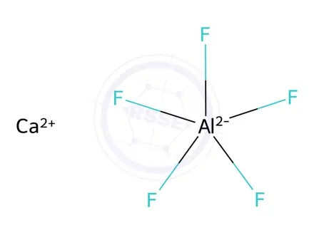 Chemical structure of calcium pentafluoroaluminate