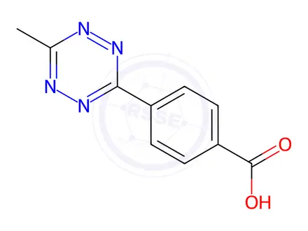 Chemical structure of 4-(6-methyl-1,2,4,5-tetrazin-3-yl)benzoic acid