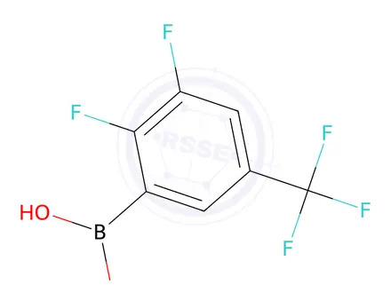 Chemical structure of 2,3-Difluoro-5-(trifluoromethyl)phenylboronic acid