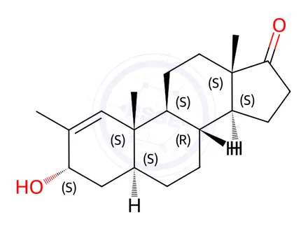 Chemical structure of 1-Dehydro-2-methyl Androsterone