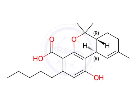 Chemical structure of Δ1-Tetrahydrocannabinolic acid B