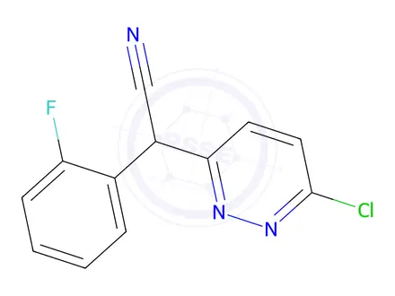 Chemical structure of 2-(6-Chloro-3-pyridazinyl)-2-(2-fluorophenyl)acetonitrile