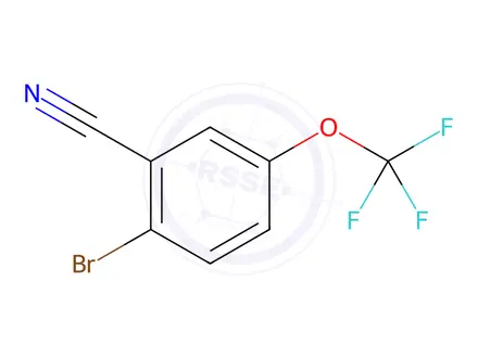 Chemical structure of Benzonitrile, 2-bromo-5-(trifluoromethoxy)-