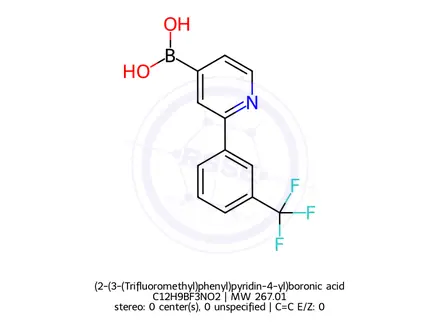 Chemical structure of (2-(3-(Trifluoromethyl)phenyl)pyridin-4-yl)boronic acid