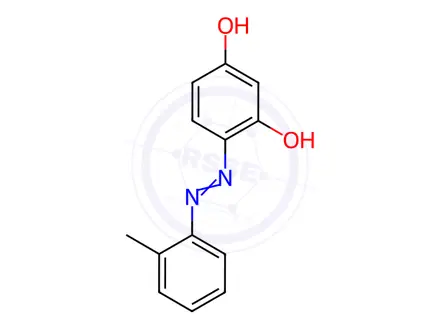 Chemical structure of 4-(o-tolylazo)resorcinol