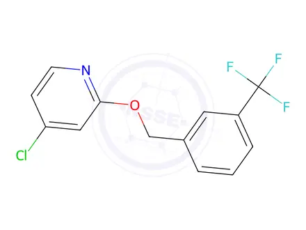Chemical structure of 4-Chloro-2-((3-(trifluoromethyl)benzyl)oxy)pyridine