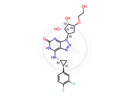 Chemical structure of 5-Desthiopropyl-5-hydroxy-ticagrelor