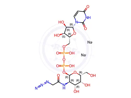 Chemical structure of UDP-GalNAz.2Na