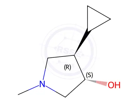 Chemical structure of (3S,4R)-4-Cyclopropyl-1-methylpyrrolidin-3-ol