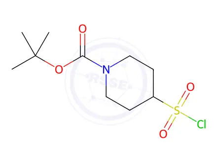Chemical structure of 4-Chlorosulfonyl-piperidine-1-carboxylic acid tert-butyl ester