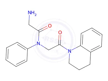 Chemical structure of ACETAMIDE, 2-AMINO-N-[2-(3,4-DIHYDRO-1(2H)-QUINOLINYL)-2-OXOETHYL]-N-PHENYL-